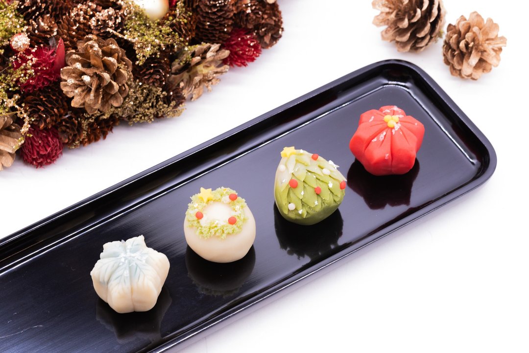 【圣诞限定】和菓子 | 【12月款】上生菓子 练切和菓子 (4个入) - 蛋糕/甜点 - 新鲜食材 
