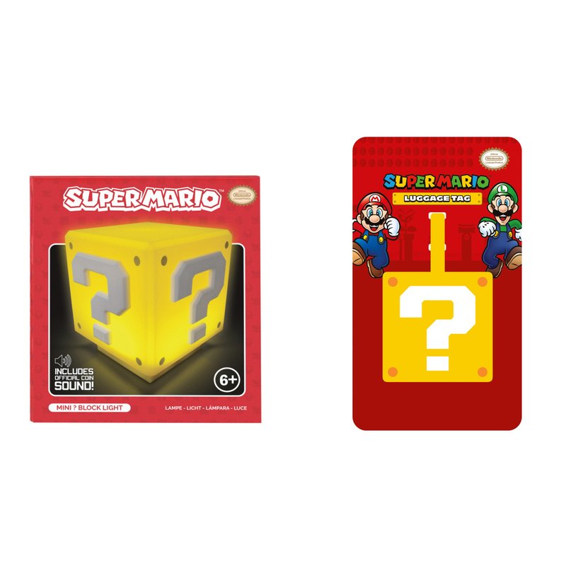 官方授权Mario玛利欧问号箱小夜灯行李挂牌套装 - 灯具/灯饰 - 其他材质 黄色