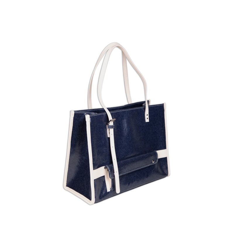 观泳系列 / 救生衣包  PVC丹宁材质 撞色托特包 3色入 - 手提包/手提袋 - 其他材质 