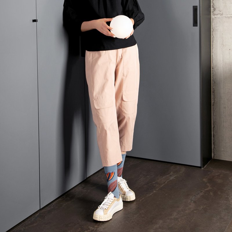 畅意口袋立体廓型休闲裤 - 女装长裤 - 棉．麻 粉红色
