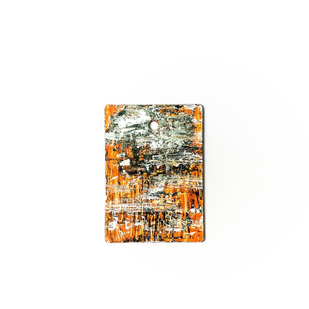 手绘抽象艺术环保木牌吊饰 Abstract Wood Art _Cover Up - 吊饰 - 环保材料 黑色
