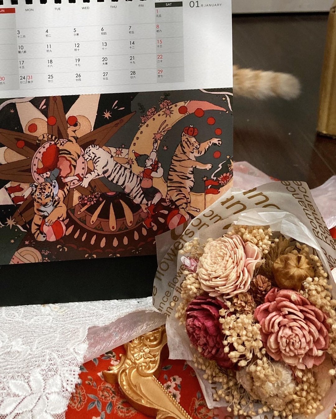 【2022明信片桌历】春日梦游-虎年插画桌历 - 年历/台历 - 纸 
