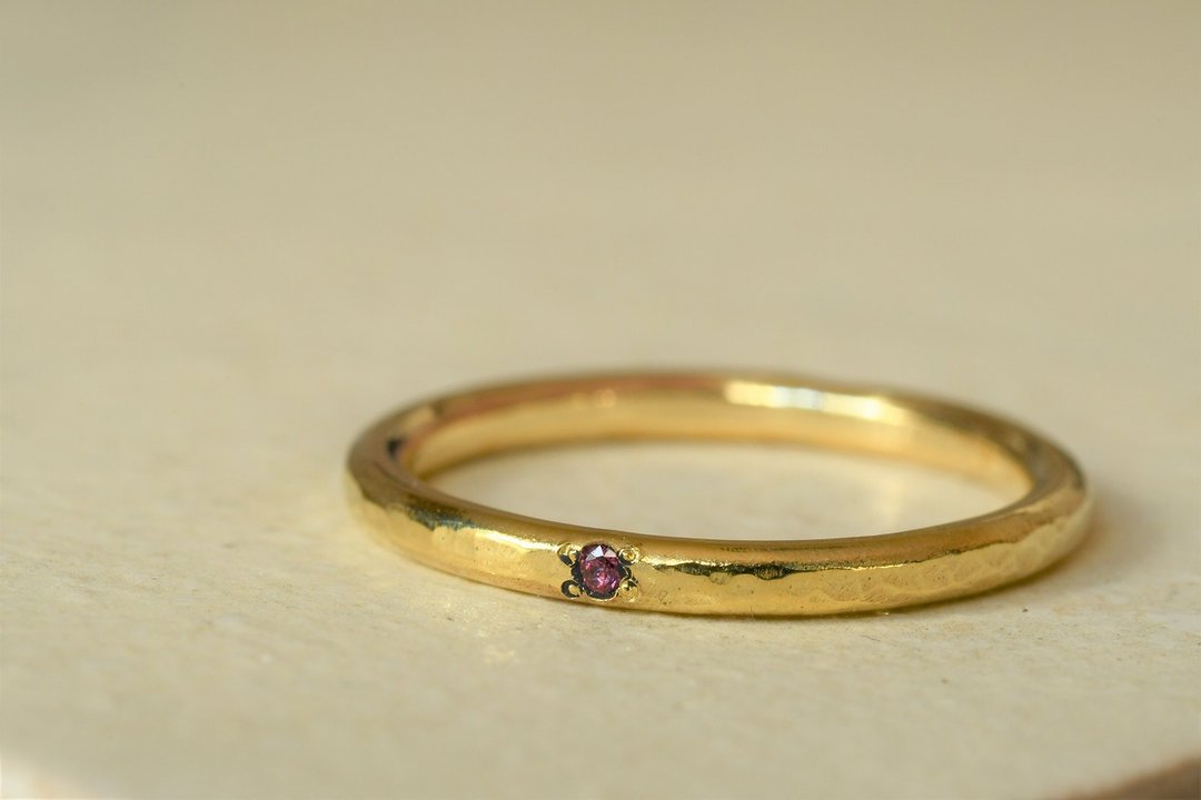 Story of the old days rhodolite garnet - 戒指 - 其他金属 红色