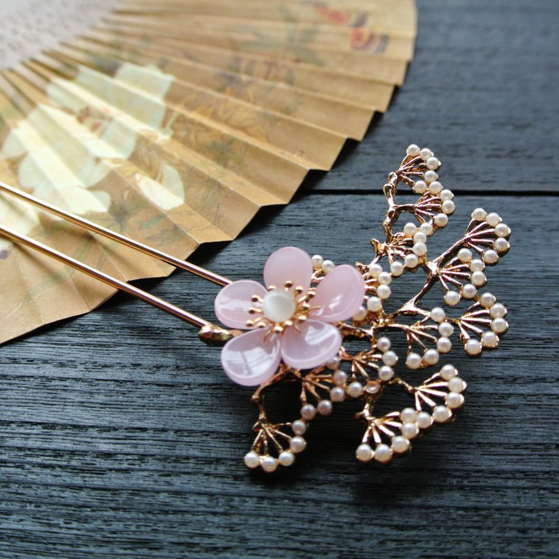 梅松发钗-大松款(共8色) - 发饰 - 铜/黄铜 粉红色