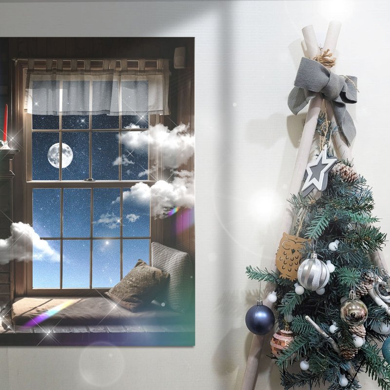 黑色圣诞A3橱窗海报（2选项） - 海报/装饰画/版画 - 纸 黑色