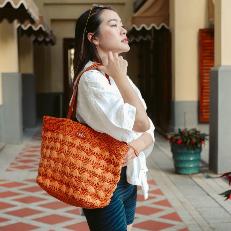 纸花园 - 拉链托特包 - 侧背包/斜挎包 - 纸 橘色