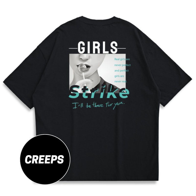 【CREEPS】Girls Strike 宽松重磅印花T恤 210g - 男装上衣/T 恤 - 棉．麻 多色