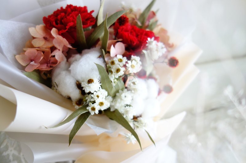 母亲节花束-不变的爱 - 干燥花/捧花 - 植物．花 红色