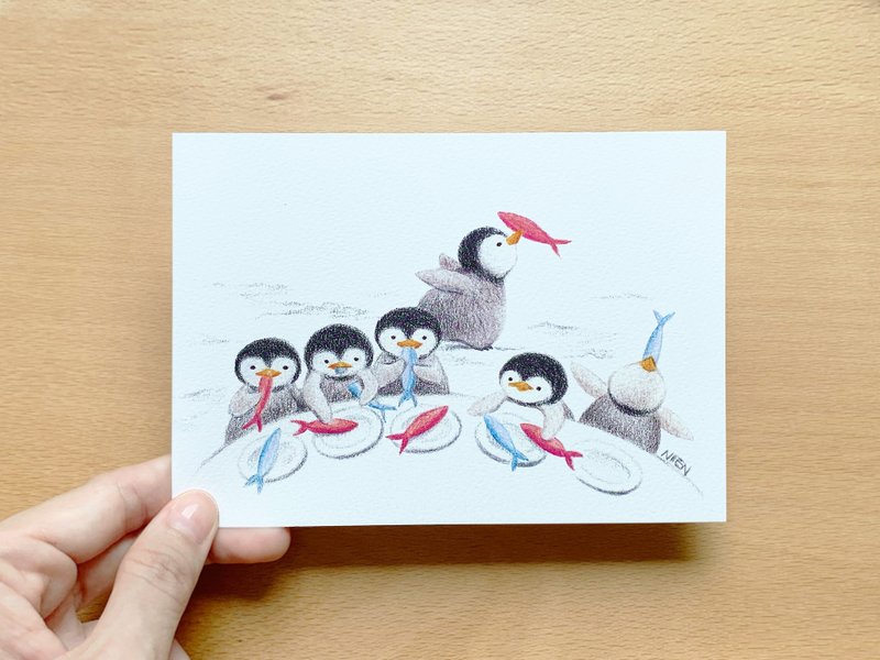 幼儿园的点心时间 明信片 - 卡片/明信片 - 纸 白色