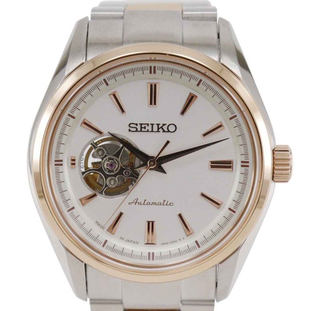 【日本直送】精工 SEIKO Presage 机械表 4R38-00SO 不锈钢 银色 自动上链 指针式显示 银色表盘 男士【二手】 - 女表 - 不锈钢 银色