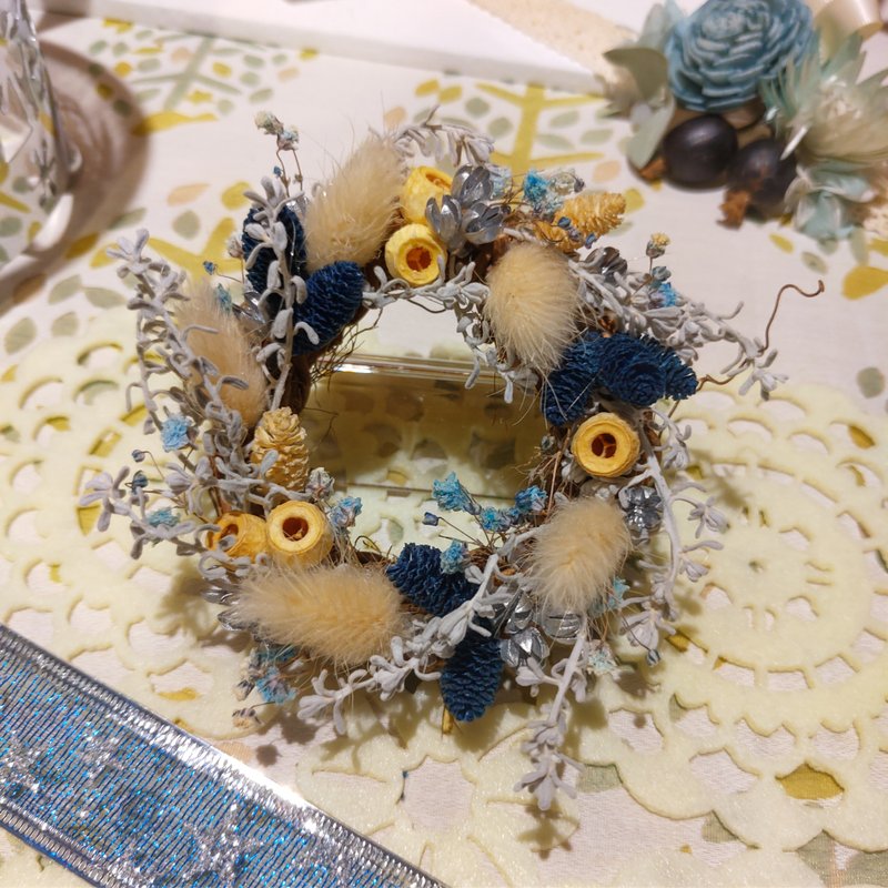 漫森态 圣诞小花圈 干燥花 - 干燥花/捧花 - 植物．花 蓝色