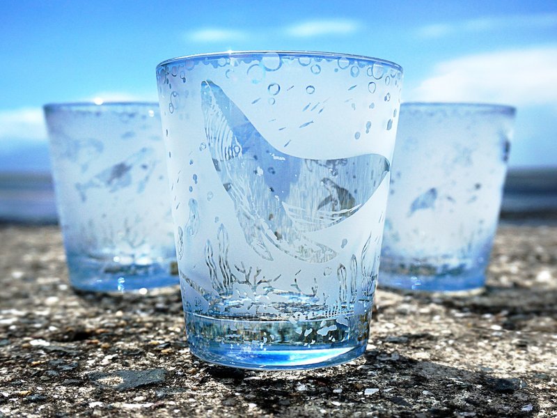 俄刻阿诺斯的潮汐隆隆声[泡沫] - 玻璃杯 - 玻璃 蓝色