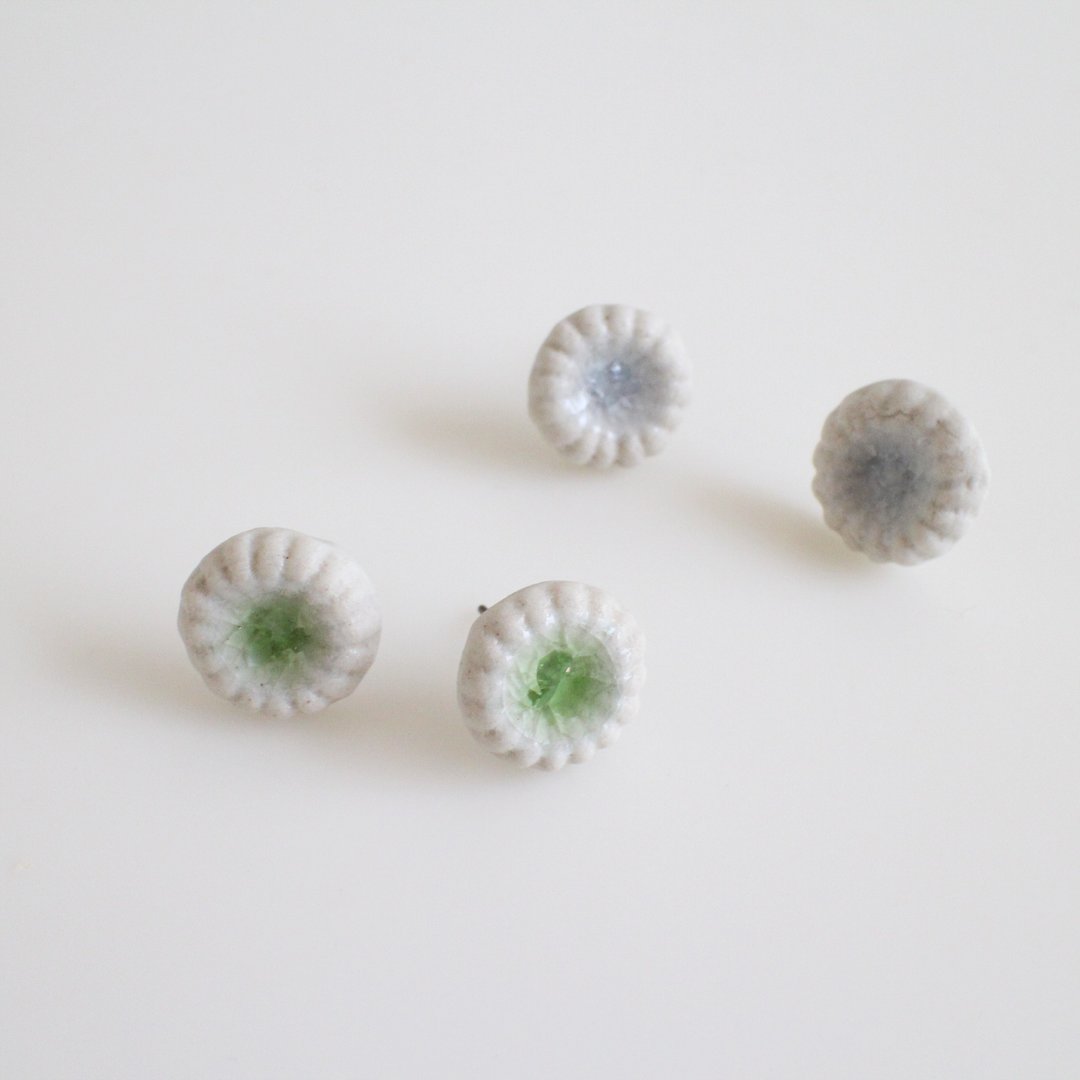 Glitter Earrings - 耳环/耳夹 - 瓷 绿色