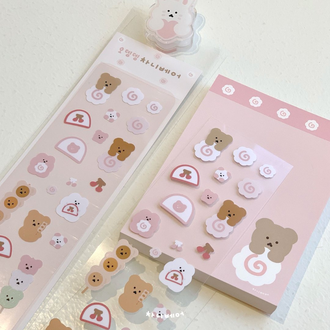 Oden Chanibear 贴纸 - 贴纸 - 纸 粉红色