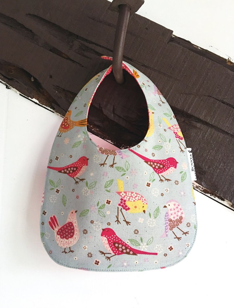 双面围兜-古典彩色鸟 - 围嘴/口水巾 - 棉．麻 