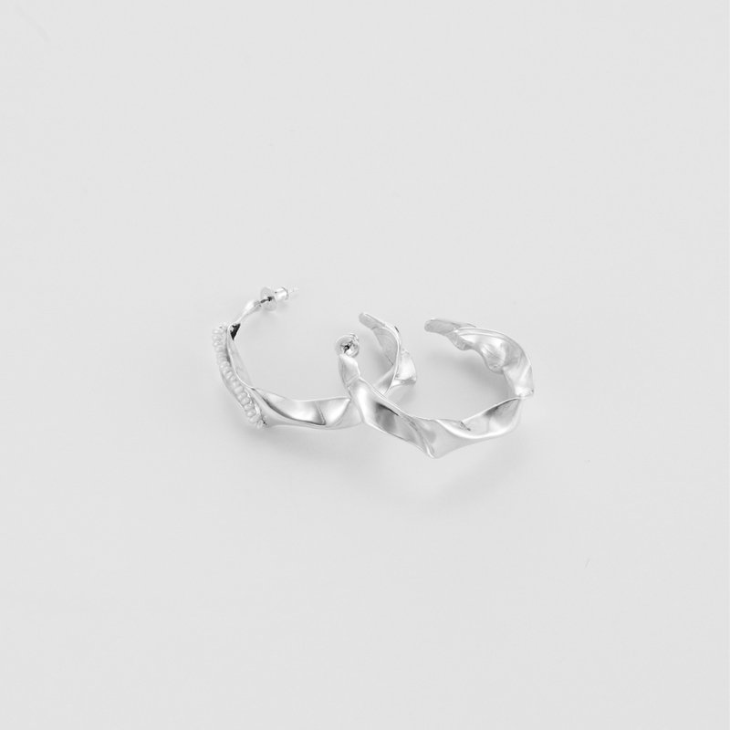 Etude 练习曲 - 耳环/耳夹 - 纯银 