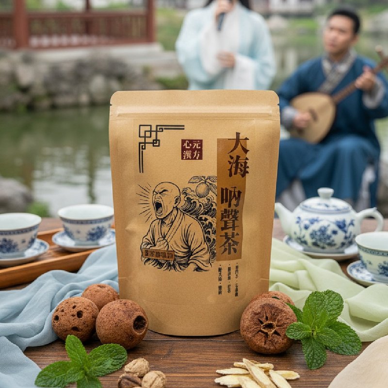 【大海呐声茶】爽声润喉 罗汉果 膨大海 维持口气清新 果香清甜 - 茶 - 其他材质 咖啡色