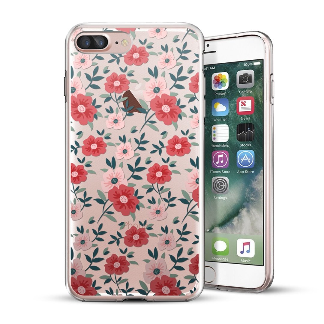 AppleWork iPhone 6/6S/7 Plus 原创保护壳 - 粉红花 CHIP-063 - 手机壳/手机套 - 塑料 粉红色