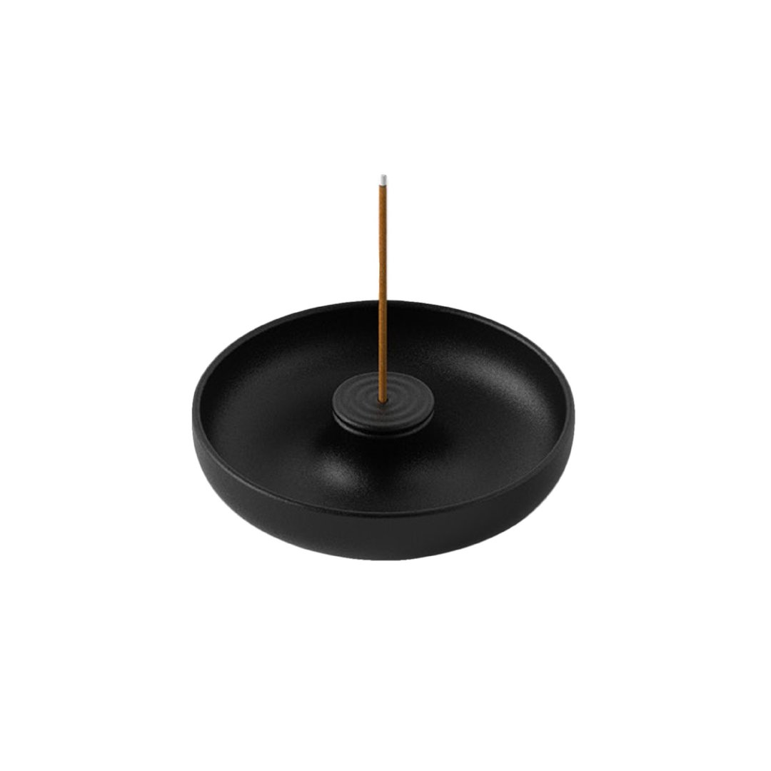 盈_线香座/居家装饰 Saucer Incense Holder - 蜡烛/烛台 - 其他金属 黑色