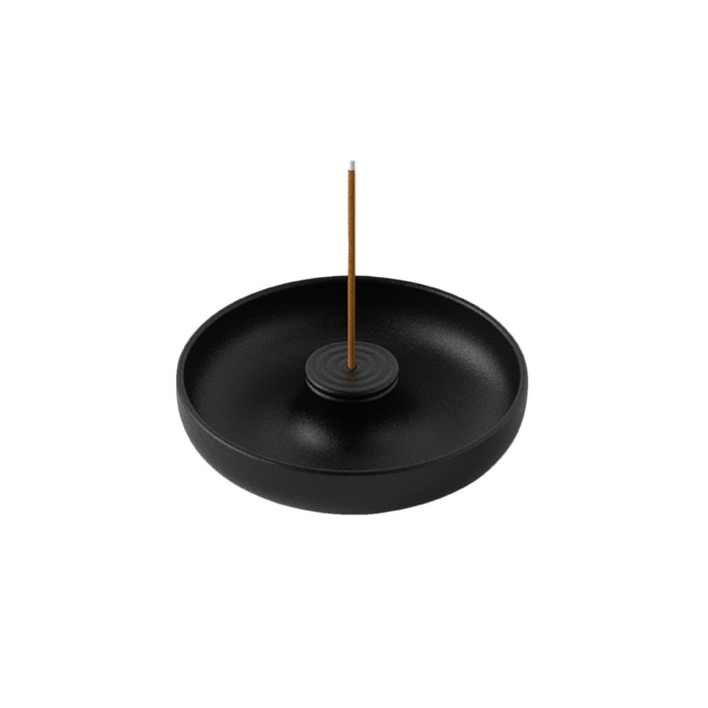 盈_线香座/居家装饰 Saucer Incense Holder - 蜡烛/烛台 - 其他金属 黑色