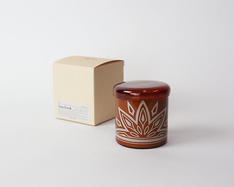 艺术家系列 - 无尽纹身 - 茶色玻璃杯香氛蜡烛330ml - 蜡烛/烛台 - 蜡 