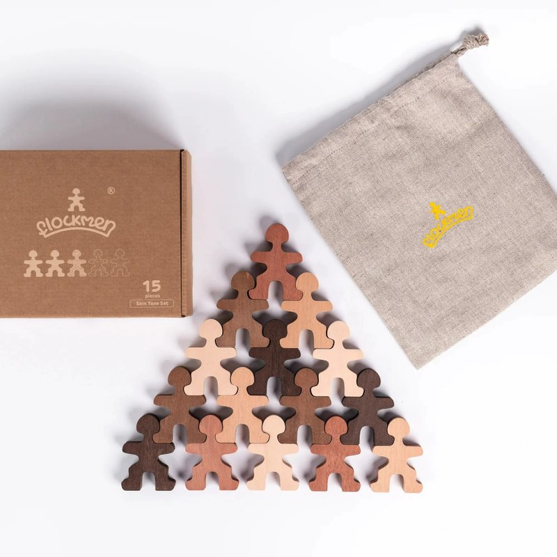 Flockmen - 木制大力士小人物叠叠乐 - 15入 - 桌游/玩具 - 木头 