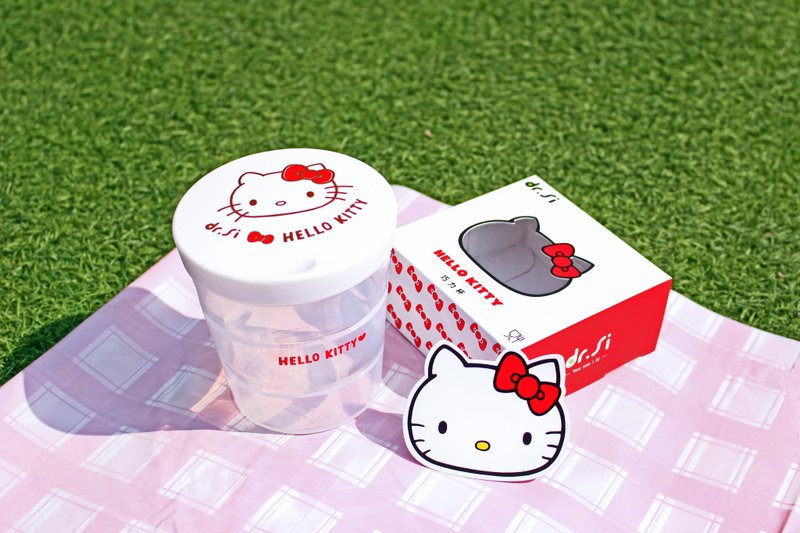 【Hello Kitty 就爱台湾巧力杯 450ml】折叠硅胶 环保杯 随行杯 - 其他杯子 - 硅胶 透明