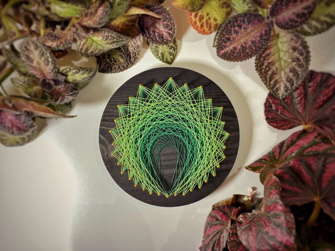 Stringart 艺术创作品-开屏孔雀 - 摆饰 - 其他材质 多色