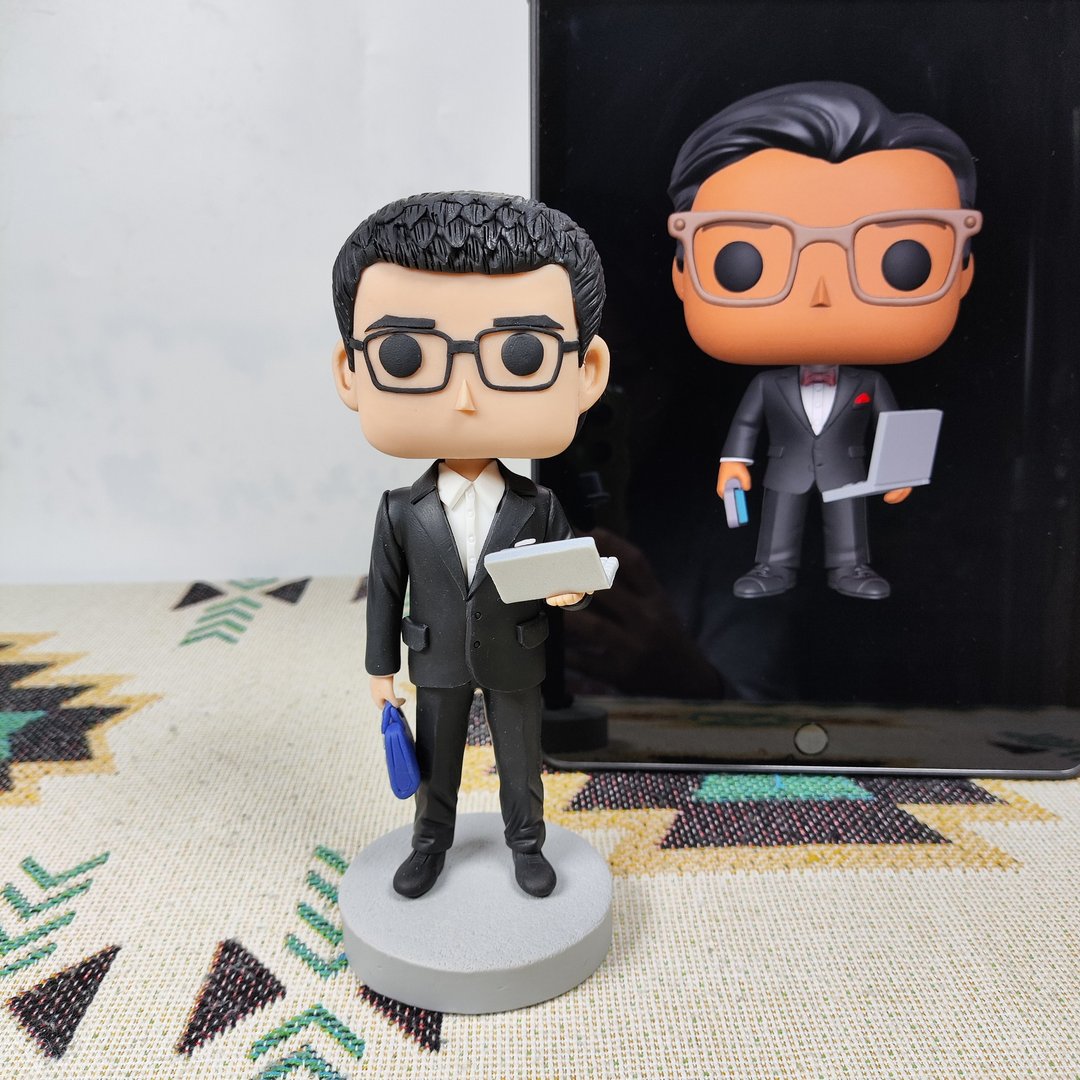 纯手工定制美国Funko Pop 自画肖像公仔娃娃男朋友老公生日礼物 - 玩偶/公仔 - 粘土 多色