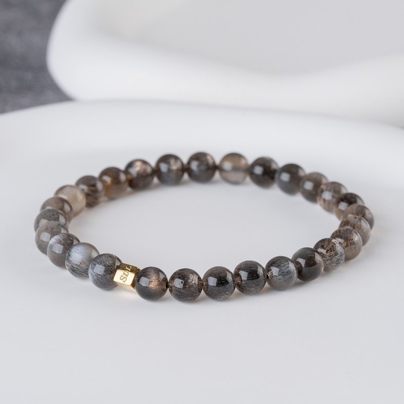 黑骨干 | 天然能量水晶手串 | 5.5-6.5mm  D14101 - 手链/手环 - 水晶 黑色