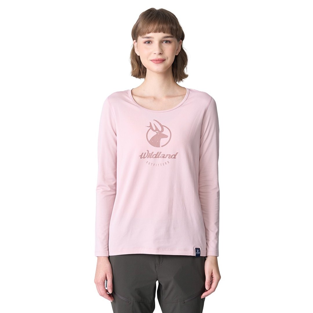 【Wildland 荒野】轻能量纤维圆领保暖衣 女 0B12663-138 摩曼粉 - 女装上衣 - 聚酯纤维 粉红色