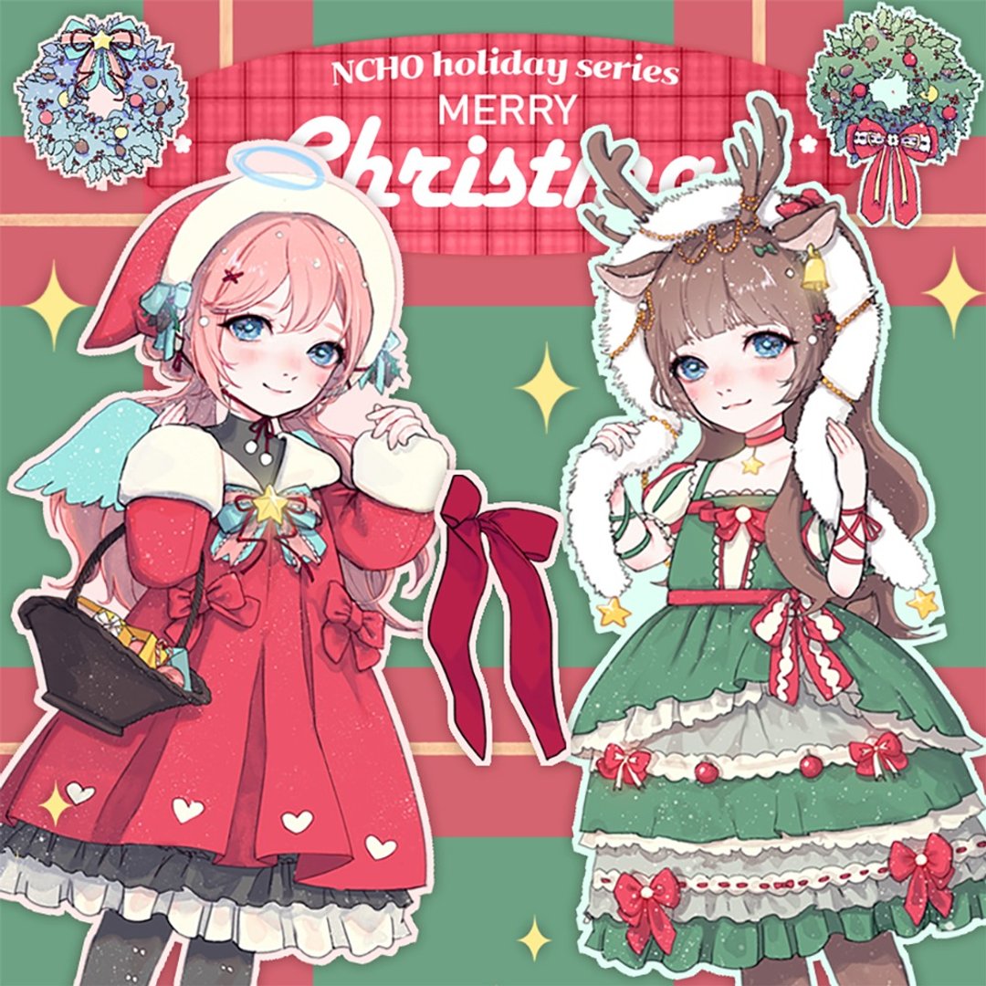 NCHO holiday series 圣诞贴纸 - 贴纸 - 纸 红色