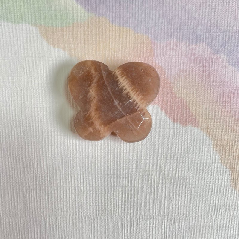 051702橙月光/带孔素材/蝴蝶/晶石/天然/水晶/能量石/原生态/ - 金工/饰品 - 水晶 橘色