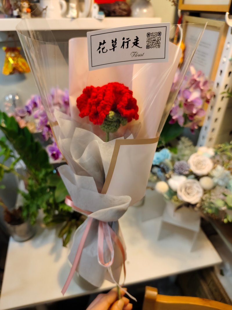 编织花康乃馨编织花束母亲节花束 - 其他 - 其他材质 