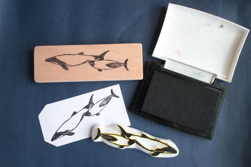 鲸豚印章 康氏矮海豚 - 印章/印台 - 橡胶 灰色