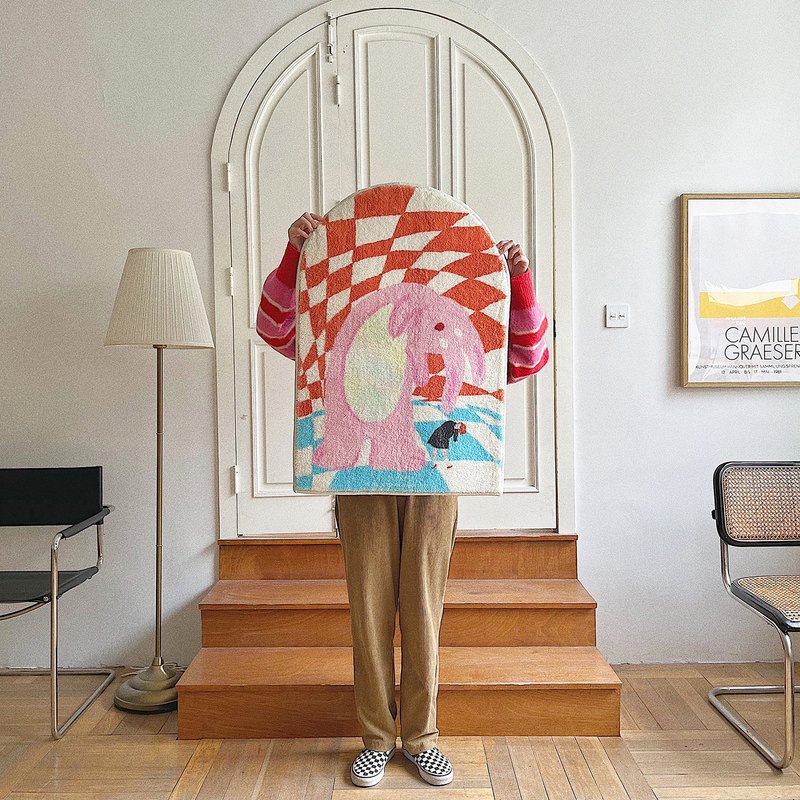 兔子洞系列 拱门棋盘格地毯 可定制尺寸 - 地垫/地毯 - 其他材质 