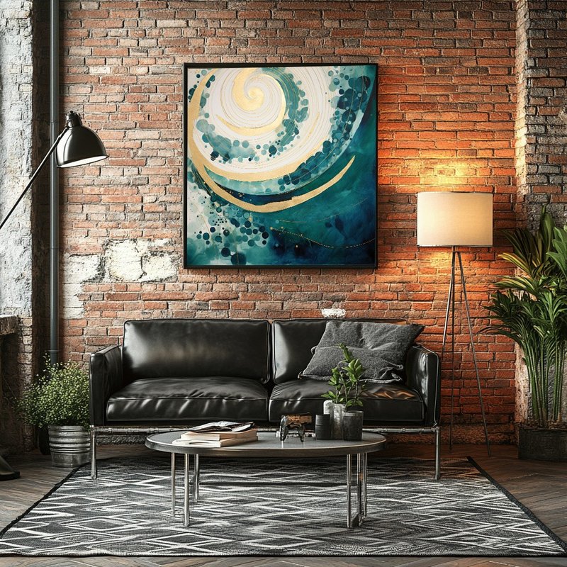 苍岚 - 生命系列  艺术微喷 抽象挂画 漩涡意象 大器客厅玄关 - 海报/装饰画/版画 - 棉．麻 
