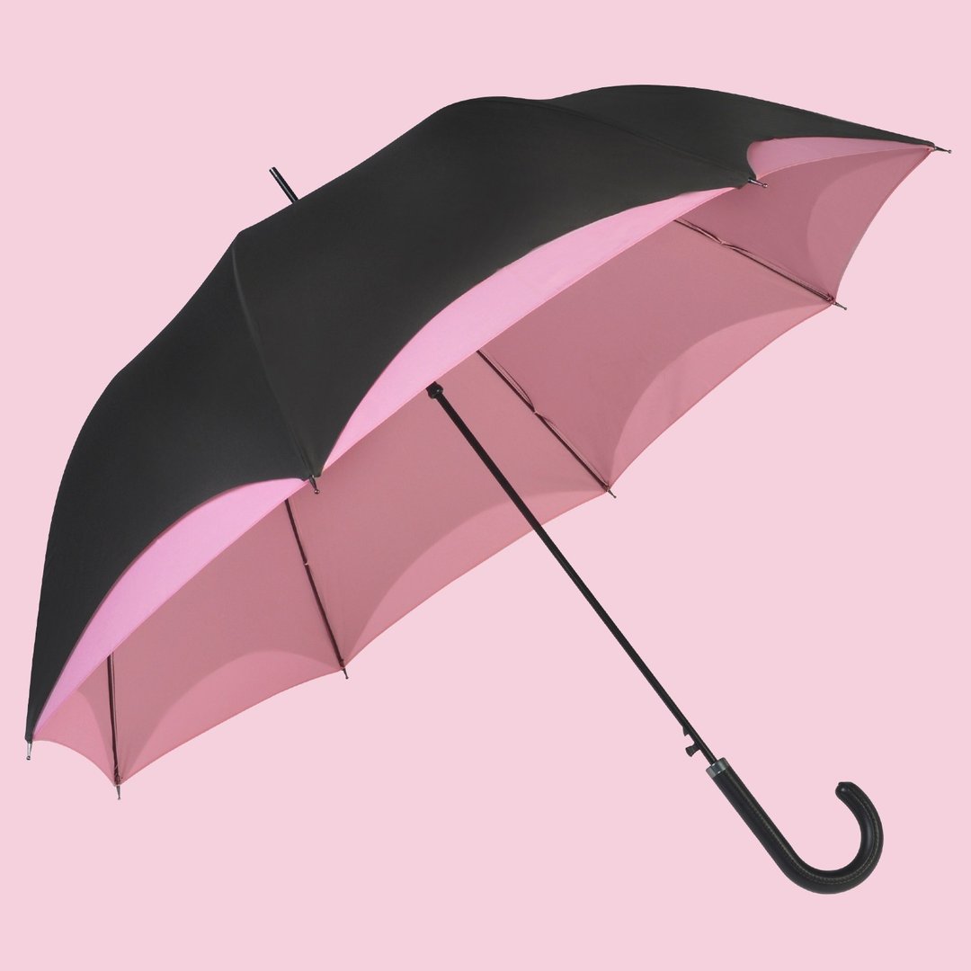 双层配色伞 -灰与粉 (大伞面/防风) - 雨伞/雨衣 - 防水材质 多色
