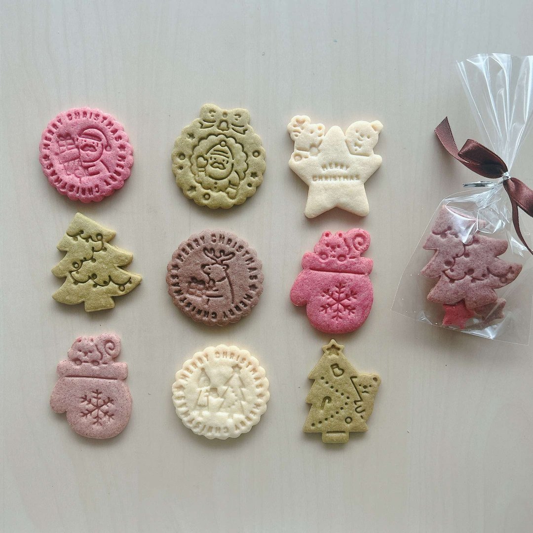 NIJI Cupcake 圣诞派对奶香小饼干【圣诞礼盒】 - 手工饼干 - 新鲜食材 多色