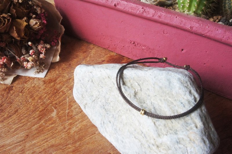 Charlene💕牵引手环-采棉线款💕-饰品尺寸有S、M、L，此页S+深咖啡细线，编号SYM03 - 手链/手环 - 其他金属 多色