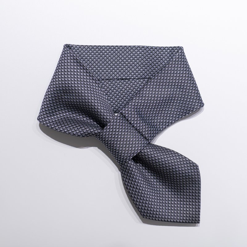 aileron tie - 领带/领带夹 - 丝．绢 灰色
