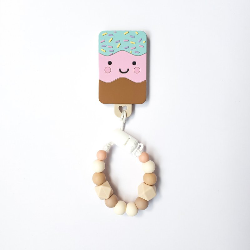 【定制】雪糕固齿器组 / 长款 奶嘴链 奶嘴链夹 / 食用级硅胶 - 玩具/玩偶 - 硅胶 