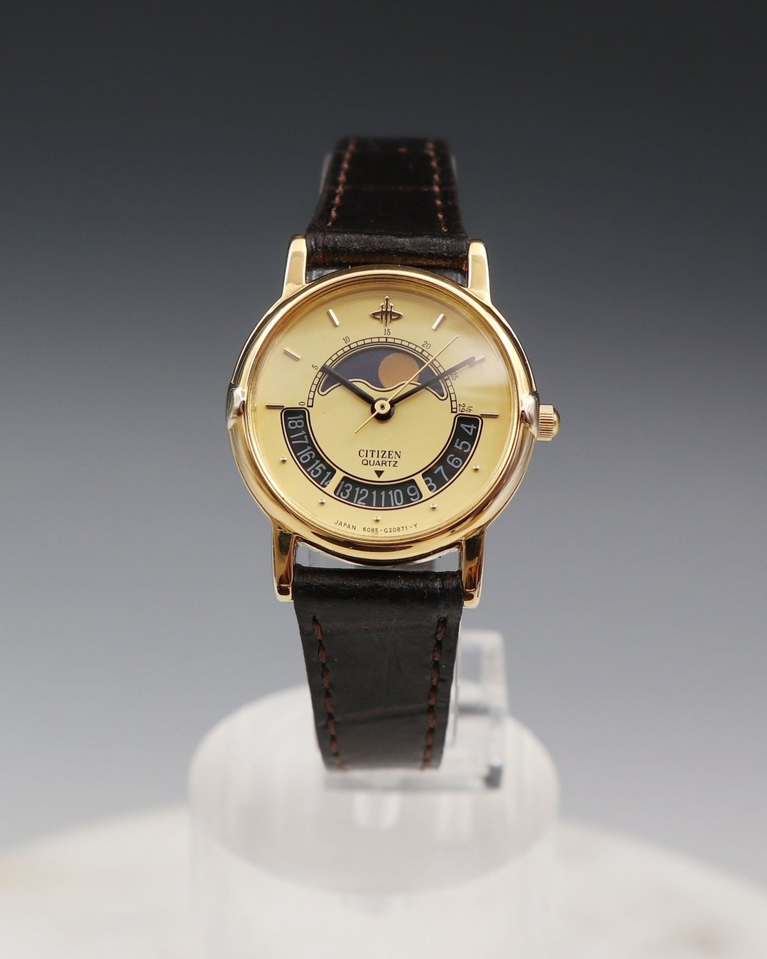 1980s 日系制表品牌 Citizen 月相日期窗石英表 未使用库存新品 - 女表 - 其他金属 