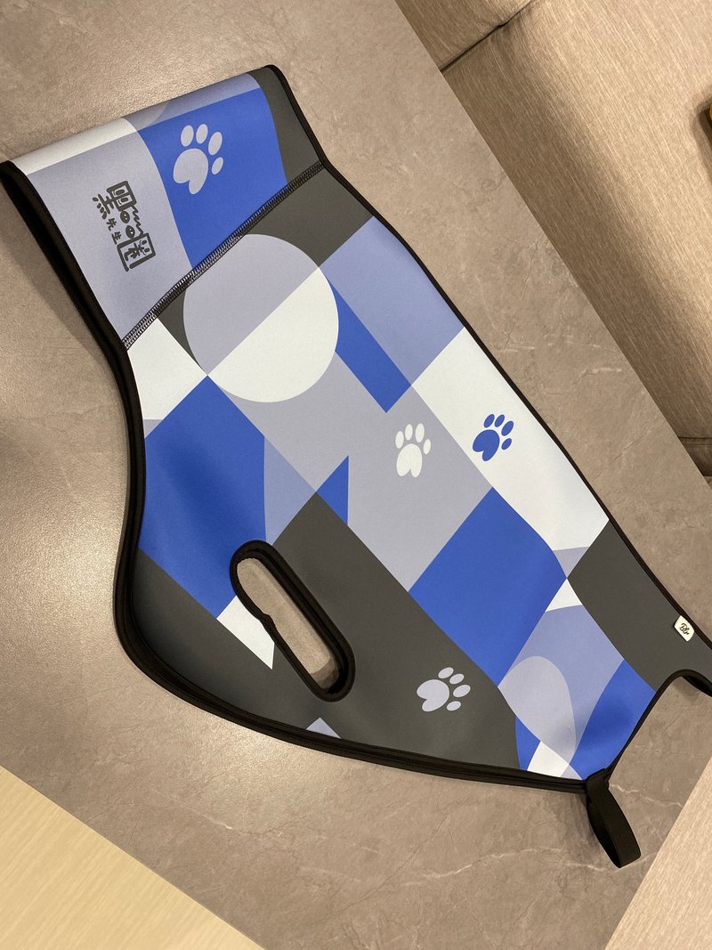 几何图+猫脚印(电音蓝) gogoro系列车套 防刮车套 - 其他 - 聚酯纤维 