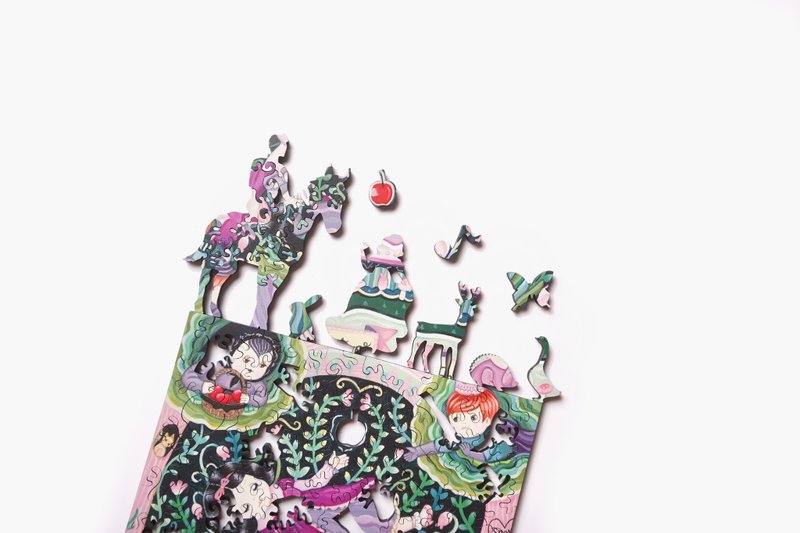 120P木质拼图_白雪公主 - 摆饰 - 木头 粉红色