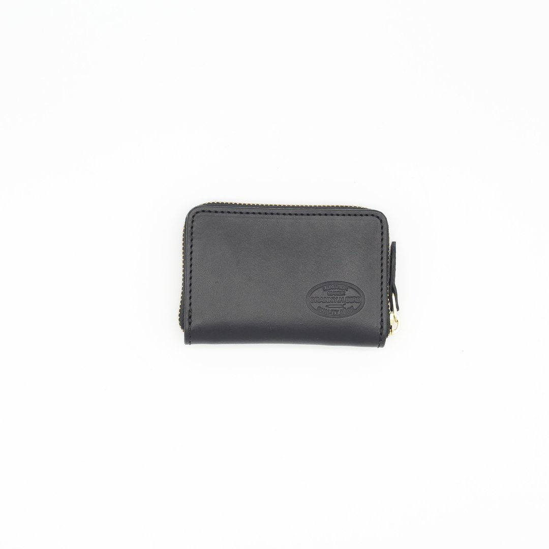mini wallet GRAND MULTI(Black) multi case card coin Made in JAPAN - 皮夹/钱包 - 真皮 黑色