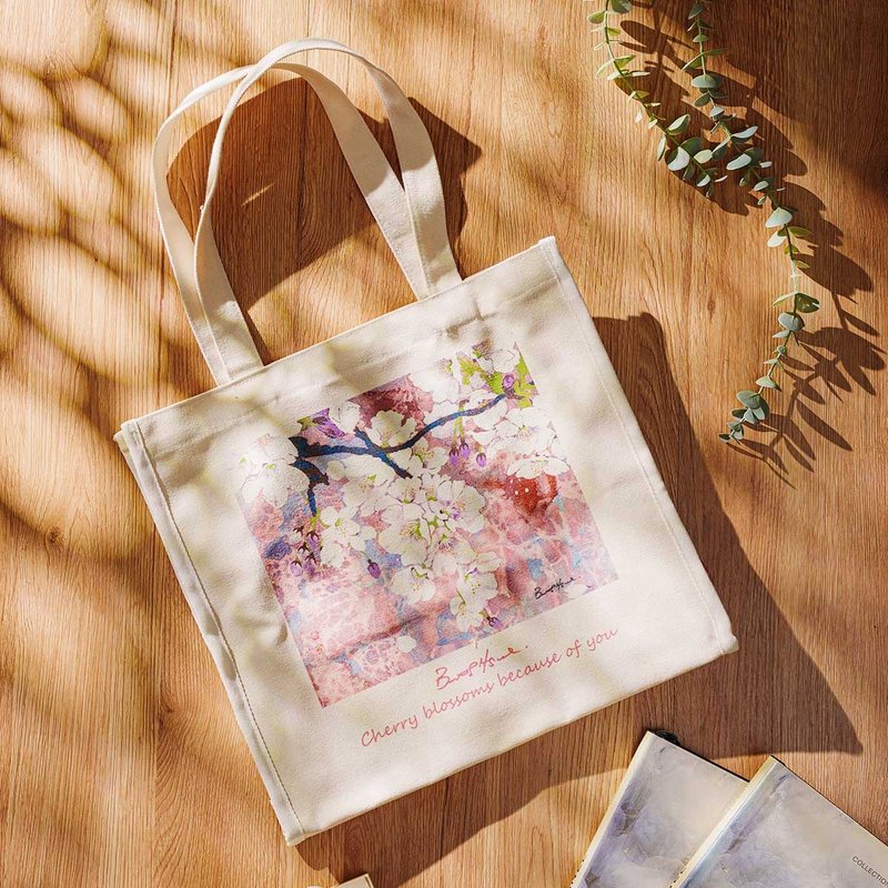 Beatrice Hsiao 初樱系列-帆布手提袋(限量版) - 侧背包/斜挎包 - 其他人造纤维 多色