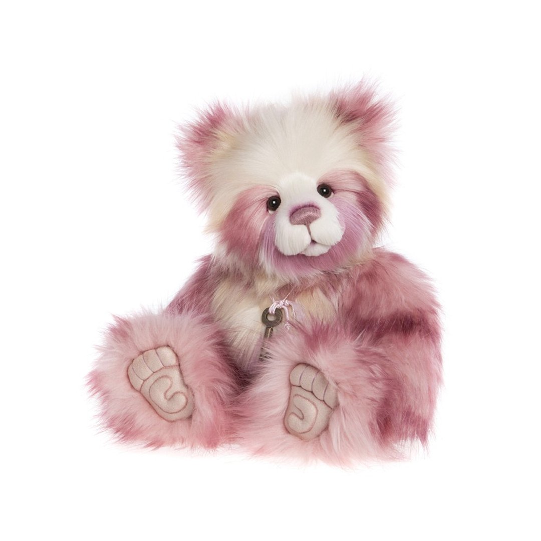 Aneta 手工制作精致动物玩偶 Panda 大猫熊 - 玩偶/公仔 - 聚酯纤维 粉红色