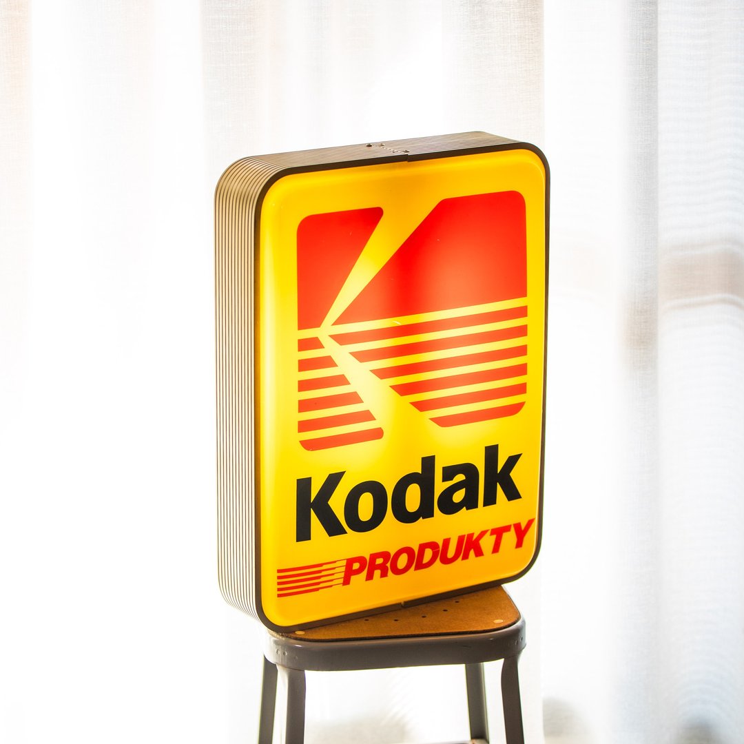 桑惠商号 1970s 波兰制 KODAK柯达  经典铝框广告灯箱 - 灯具/灯饰 - 其他金属 黄色