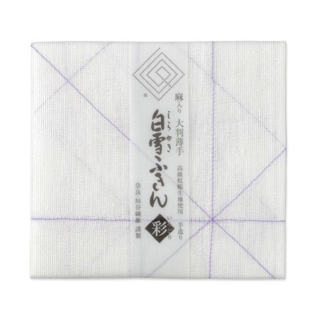 京友禅染白雪玻璃巾 / 紫线 - 餐垫/桌巾 - 棉 白色
